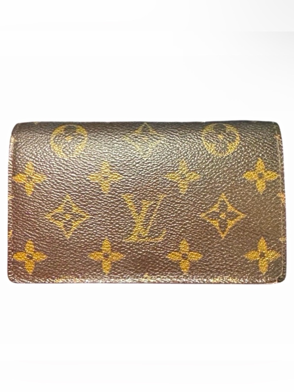 Louis Vuitton VTG Monogram Brown Gold Continental-Style Wallet Trifold